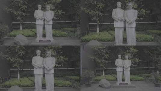 贵州茅台镇中国酒文化铖博物馆复古景观雕像高清在线视频素材下载