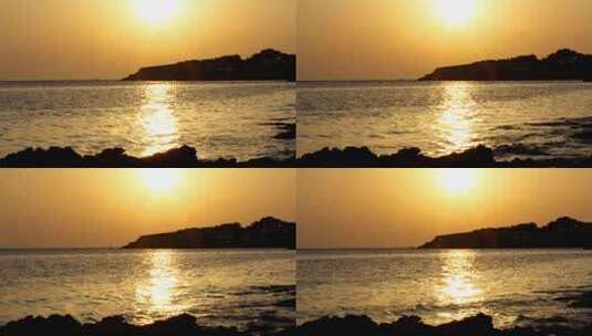 海边的日落景观高清在线视频素材下载