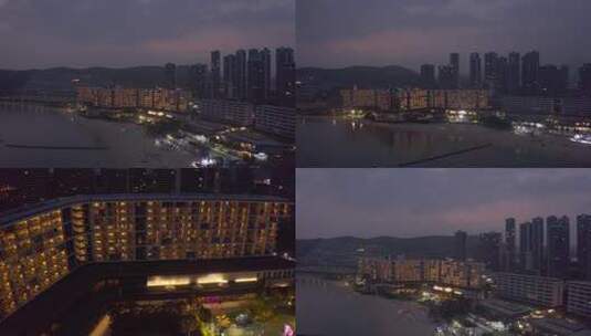 惠州小径湾-艾美酒店夜晚高清在线视频素材下载