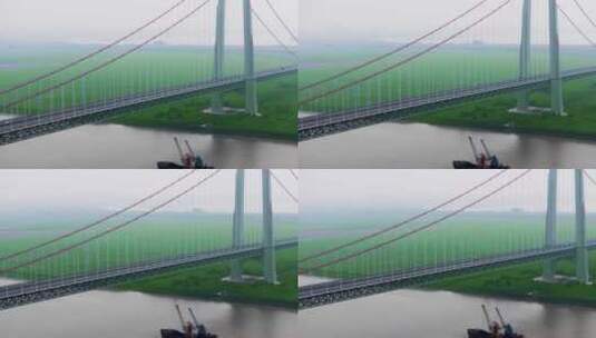 湖南岳阳洞庭湖特大桥高清在线视频素材下载