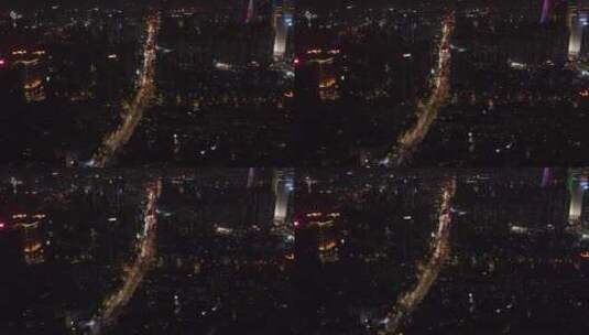 广州猎德大道夜景高清在线视频素材下载