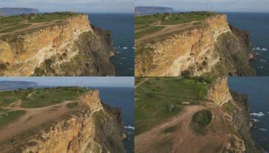 勒蒙托夫角和黑海悬崖的无人机视图高清在线视频素材下载