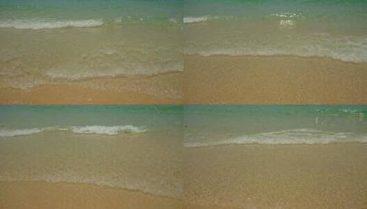 海浪和沙滩高清在线视频素材下载