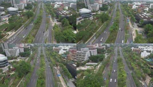 深圳深南大道-城市交通-城市车流高清在线视频素材下载