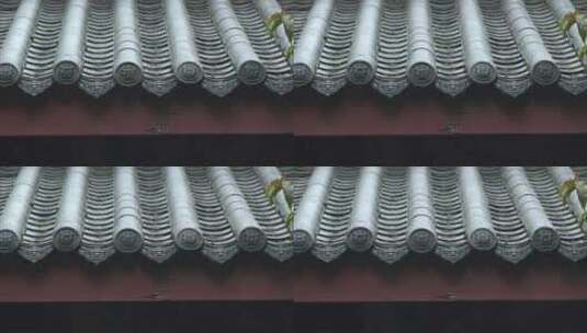 重庆雨季下雨屋檐实拍高清在线视频素材下载