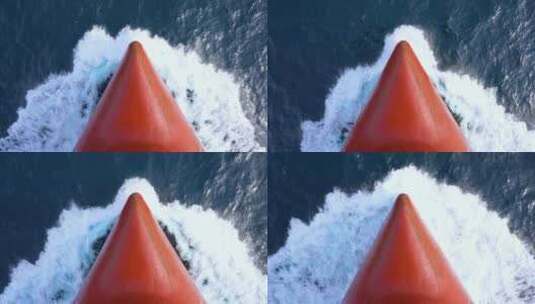 船头球鼻艏 球鼻艏 船首 船头行驶高清在线视频素材下载