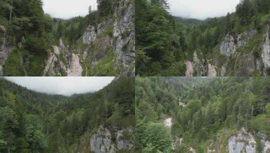 干河床阿尔马赫峡谷巴伐利亚阿尔卑斯山德国高清在线视频素材下载