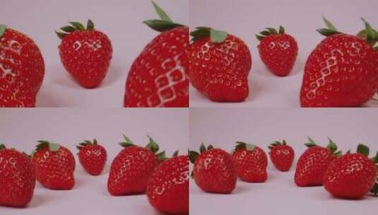 奶油草莓种植红草莓高清在线视频素材下载