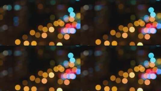 城市灯光夜景光斑空镜高清在线视频素材下载