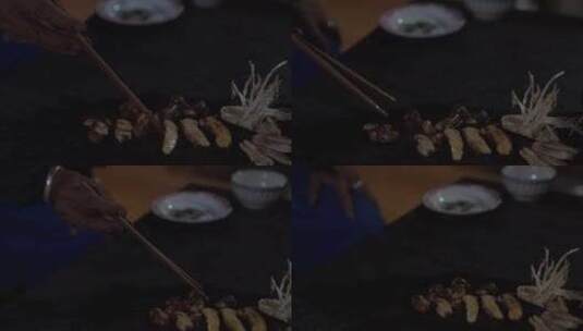 松茸烹饪西藏云南香格里拉高清在线视频素材下载