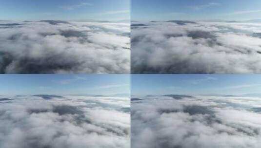 从飞机上看云和蓝天高清在线视频素材下载