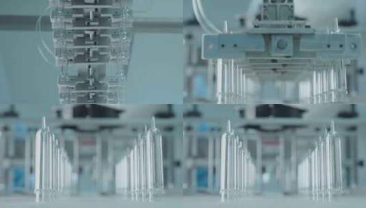 药瓶加工制造自动化流水线高清在线视频素材下载