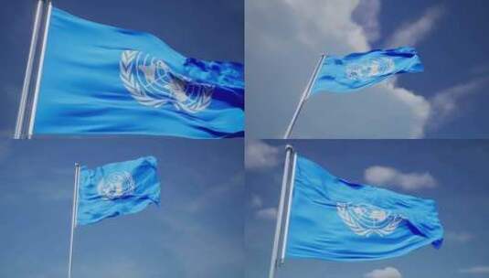 联合国旗帜高清在线视频素材下载