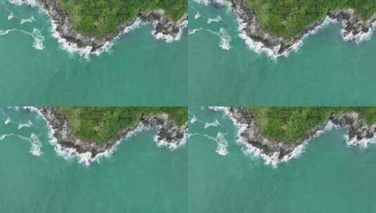 航拍东南亚泰国普吉岛海岸线自然风光高清在线视频素材下载