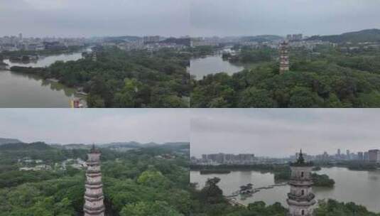 惠州西湖风景名胜风景区航拍高清在线视频素材下载