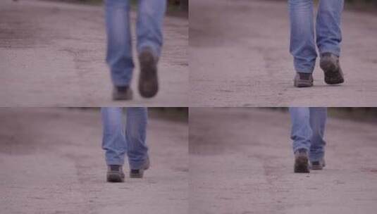 男人 步行 脚步高清在线视频素材下载