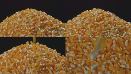【微距】玉米糁 玉米碎 玉米高清在线视频素材下载