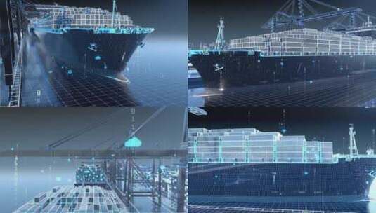 智慧港口 数字化运输高清在线视频素材下载