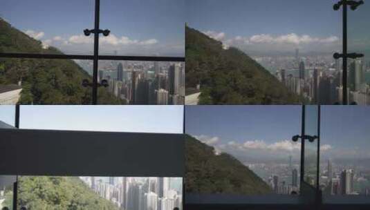 香港平顶山云宵阁窗外景高清在线视频素材下载