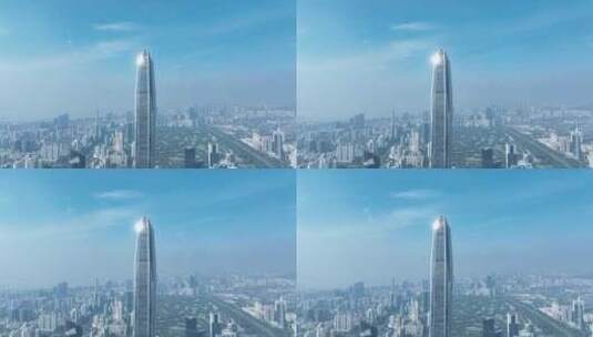 深圳平安金融中心航拍城市高楼大厦建筑风光高清在线视频素材下载