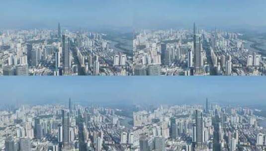 深圳赛格广场大厦航拍华强电子世界城市风光高清在线视频素材下载