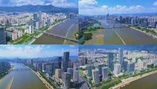 福州闽江海峡金融商务区 金融街CBD高清在线视频素材下载