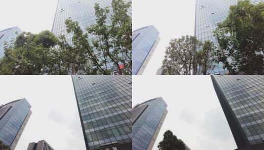城市的高楼大厦特写运镜空镜头高清在线视频素材下载