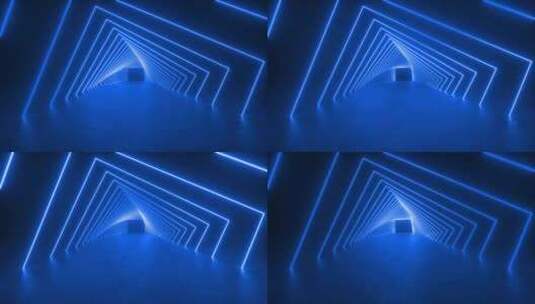 迷人的蓝光隧道高清在线视频素材下载