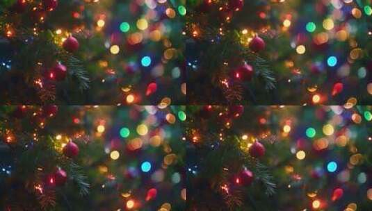 圣诞灯的焦点拉力高清在线视频素材下载