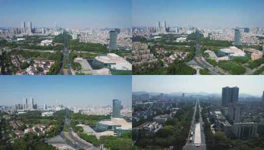 广东中山城市大道交通航拍高清在线视频素材下载
