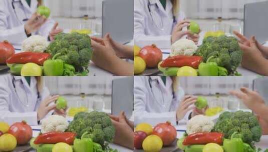 健康的生活方式和蔬菜饮食理念。高清在线视频素材下载