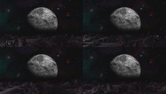 太空中的月亮高清高清在线视频素材下载