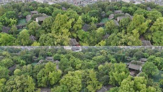 航拍四川眉山三苏祠4A景区高清在线视频素材下载