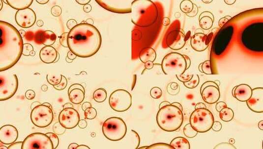 用胚胎移动分子气泡。设计。感染的气泡在身高清在线视频素材下载