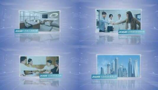 简洁蓝色科技企业图文宣传展示AE模板高清AE视频素材下载