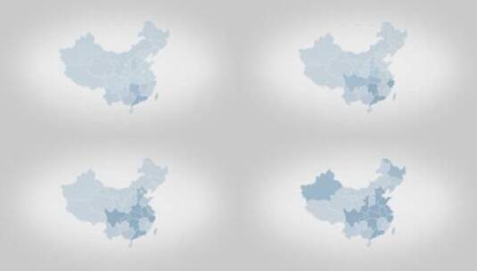 简洁科技医疗区块地图AE模板高清AE视频素材下载