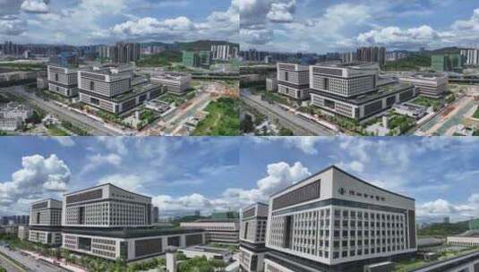 深圳市光明区深圳市中医院航拍高清在线视频素材下载