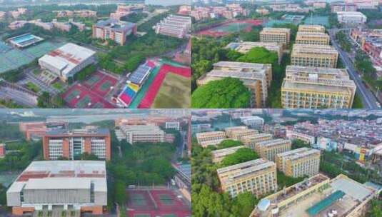 中山大学广州大学城东校区航拍东校园广州风高清在线视频素材下载