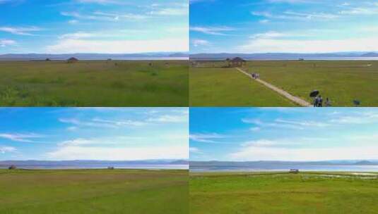 甘南碌曲尕海湖夏季4K航拍高清在线视频素材下载