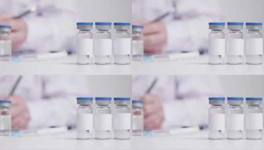 白色标签的药瓶高清在线视频素材下载