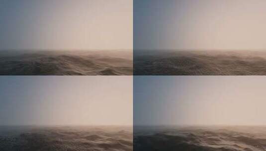 大雾天气下的海洋高清在线视频素材下载