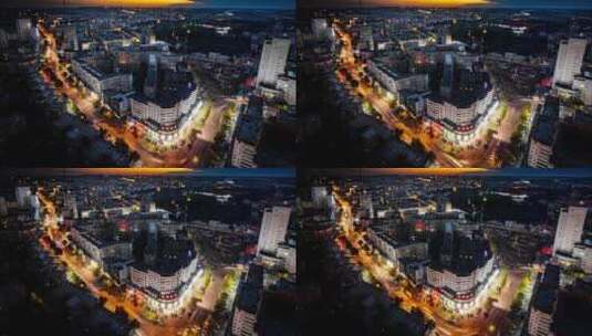 齐齐哈尔市俯瞰高清在线视频素材下载