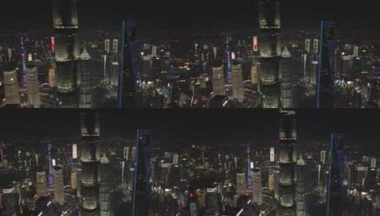 上海外滩夜景4K航拍原素材高清在线视频素材下载
