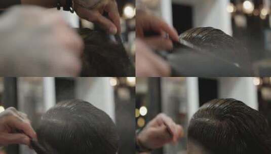 梳头发的理发师高清在线视频素材下载