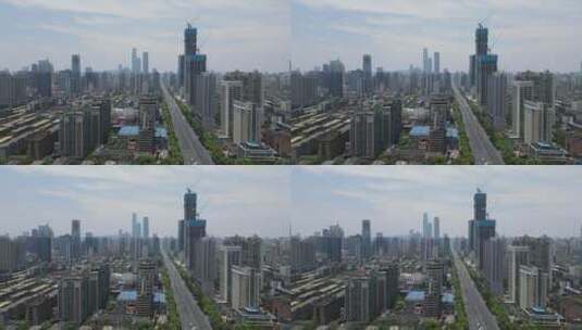 湖南长沙城市地标建筑航拍高清在线视频素材下载