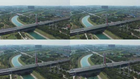 郑州常西湖新区航拍高清在线视频素材下载