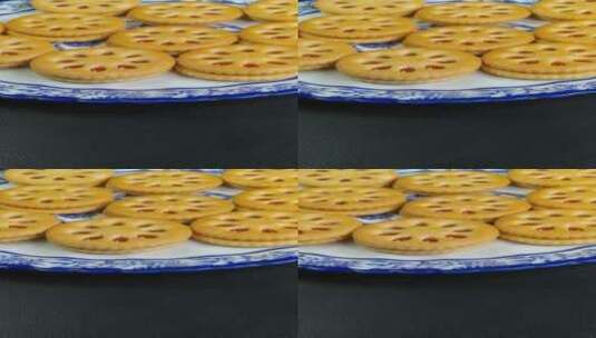 草莓果酱饼干甜点高清在线视频素材下载
