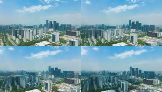 杭州未来科技城蓝天白云延时高清在线视频素材下载