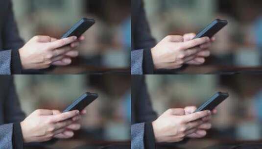 年轻人使用手机玩手机刷手机高清在线视频素材下载