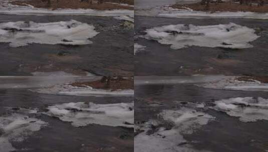 根河湿地冰雪融化高清在线视频素材下载